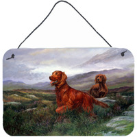 "Caroline's Treasures Irish Setters by Elizabeth Halstead Wall or Door Hanging Prints HEH0081DS812, 8HX12W"