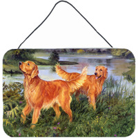 "Caroline's Treasures Golden Retrievers Wall or Door Hanging Prints HEH0098DS812, 8HX12W, Multicolor"