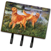 "Caroline's Treasures HEH0098TH68 Golden Retrievers Leash or Key Holder, Large, Multicolor"