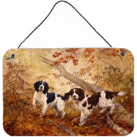 "Caroline's Treasures Springer Spaniels by Elizabeth Halstead Wall or Door Hanging Prints HEH0139DS812, 8HX12W"