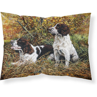 "Caroline's Treasures Two Springer Spaniels in the grasses Fabric Standard Pillowcase HMHE0002PILLOWCASE, Multicolor"