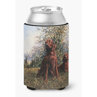 "Caroline's Treasures HMHE0049CC ""Red Irish Setters by Michael Herring"" Can or Bottle Hugger, Multicolor"