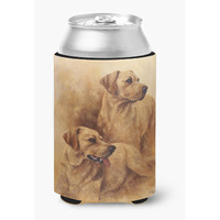"Caroline's Treasures HMHE0182CC ""Yellow Labs by Michael Herring"" Can or Bottle Hugger, Multicolor"