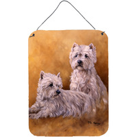"Caroline's Treasures Westies by Michael Herring Wall or Door Hanging Prints HMHE0201DS1216, 16HX12W, Multicolor"