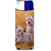 "Caroline's Treasures Westies by Michael Herring Michelob Ultra Koozies for Slim Cans, Multicolor"