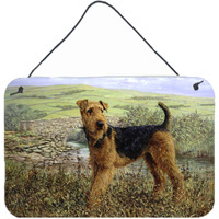 "Caroline's Treasures Airedale Terrier The Kings Country Wall or Door Hanging Prints HMHE0245DS812, 8HX12W"