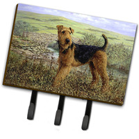 "Caroline's Treasures HMHE0245TH68 Airedale Terrier The Kings Country Leash or Key Holder, Large, Multicolor"
