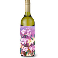 "Caroline's Treasures Freesias Wine Bottle Koozie Hugger, 750ml, Multicolor"