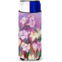 "Caroline's Treasures Freesias Michelob Ultra Koozies for Slim Cans, Multicolor"