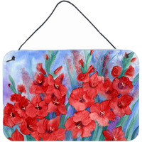 "Caroline's Treasures Gladioli Wall or Door Hanging Prints IBD0250DS812, 8HX12W, Multicolor"