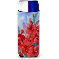 "Caroline's Treasures Gladioli Michelob Ultra Koozies for Slim Cans, Multicolor"