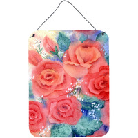 "Caroline's Treasures Roses Wall or Door Hanging Prints IBD0251DS1216, 16HX12W, Multicolor"