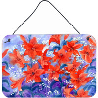 "Caroline's Treasures Lillies Wall or Door Hanging Prints IBD0257DS812, 8HX12W, Multicolor"