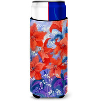 "Caroline's Treasures Lilies Michelob Ultra Koozies for Slim Cans, Multicolor"