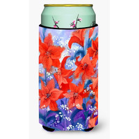"Caroline's Treasures Lilies Tall Boy Koozie Hugger, Multicolor"