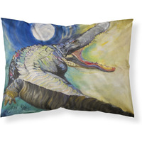 "Caroline's Treasures JMK1004PILLOWCASE Alligator Fabric Standard Pillowcase, Large, Multicolor"