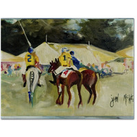 "Caroline's Treasures JMK1006PLMT Polo At The Point Fabric Placemat, Multicolor"