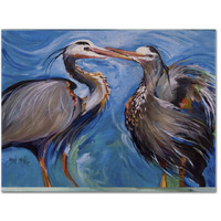 "Caroline's Treasures JMK1011PLMT Blue Heron Love Fabric Placemat, Multicolor"