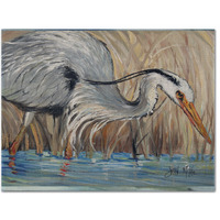"Caroline's Treasures JMK1013PLMT Blue Heron In The Reeds Fabric Placemat, Multicolor"