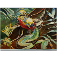 "Caroline's Treasures JMK1014PLMT Mandarin Pheasant Fabric Placemat, Multicolor"