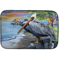 "Caroline's Treasures Pelican View Dish Drying Mat, 14"" x 21"", Multicolor"