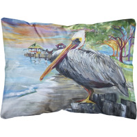 "Caroline's Treasures JMK1021PW1216 Pelican view Canvas Fabric Decorative Pillow, Large, Multicolor"