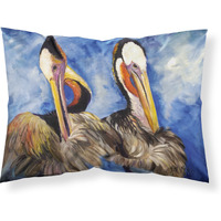 "Caroline's Treasures JMK1022PILLOWCASE Pelican Brothers Fabric Standard Pillowcase, Large, Multicolor"