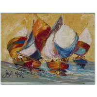 "Caroline's Treasures JMK1029PLMT Boat Race Fabric Placemat, Multicolor"