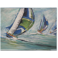 "Caroline's Treasures JMK1030PLMT Boat Race Fabric Placemat, Multicolor"
