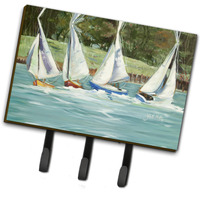 "Caroline's Treasures JMK1035TH68 Sailboats on The Bay Leash or Key Holder, Large, Multicolor"