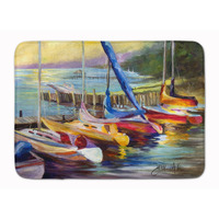 "Caroline's Treasures Sailboats at sunset Floor Mat, 19"" x 27"", Multicolor"