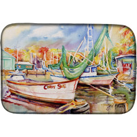 "Caroline's Treasures Sailboat Cindy Sue Dish Drying Mat, 14"" x 21"""