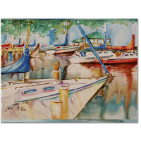 "Caroline's Treasures JMK1043PLMT Sailboats At The Gazebo Fabric Placemat, Multicolor"