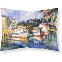 "Caroline's Treasures JMK1045PILLOWCASE Fly Creek Fish Market Fabric Standard Pillowcase, Large, Multicolor"