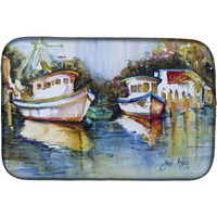 "Caroline's Treasures Fly Creek Fish Market Dish Drying Mat, 14"" x 21"""