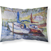 "Caroline's Treasures JMK1053PILLOWCASE Lucky Dream Sailboat Fabric Standard Pillowcase, Large, Multicolor"