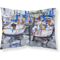 "Caroline's Treasures JMK1054PILLOWCASE Sailboats Fabric Standard Pillowcase, Large, Multicolor"