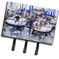 "Caroline's Treasures JMK1054TH68 Sailboats Leash or Key Holder, Large, Multicolor"