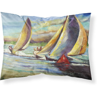 "Caroline's Treasures JMK1057PILLOWCASE Knots Regatta Pass Christian Sailboats Fabric Standard Pillowcase, Large, Multicolor"
