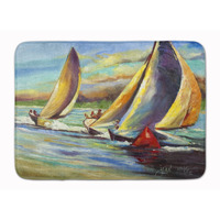 "Caroline's Treasures Knost Regatta Pass Christian Sailboats Floor Mat, 19"" x 27"", Multicolor"
