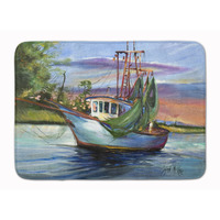 "Caroline's Treasures Jeannie Shrimp Boat Floor Mat, 19"" x 27"", Multicolor"