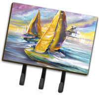 "Caroline's Treasures JMK1061TH68 Sailboat with Middle Bay Lighthouse Leash or Key Holder, Large, Multicolor"