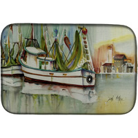 "Caroline's Treasures Ocean Springs Shrimper Dish Drying Mat, 14"" x 21"""
