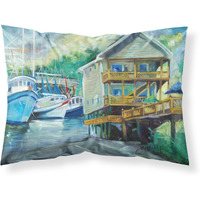 "Caroline's Treasures JMK1069PILLOWCASE Ocean Springs Harbor Landing Fabric Standard Pillowcase, Large, Multicolor"