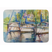 "Caroline's Treasures Safe Harbour Sailboats Floor Mat, 19"" x 27"", Multicolor"