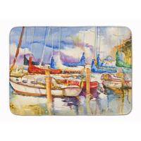 "Caroline's Treasures Run Away Sailboats Floor Mat, 19"" x 27"", Multicolor"
