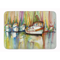 "Caroline's Treasures Shrimp Fleet Floor Mat, 19"" x 27"", Multicolor"