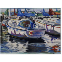 "Caroline's Treasures JMK1081PLMT Sunshine Sailboat Fabric Placemat, Multicolor"