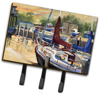 "Caroline's Treasures JMK1083TH68 New Sunset Bay Sailboat Leash or Key Holder, Large, Multicolor"