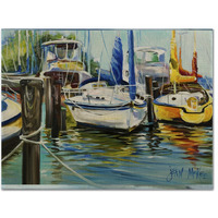 "Caroline's Treasures JMK1085PLMT Yellow Boat Ii Sailboat Fabric Placemat, Multicolor"